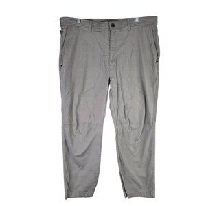 Mens Solaris Dark Gray Casual Pants Cotton Nylon Spandex Blend Stretch 38X30